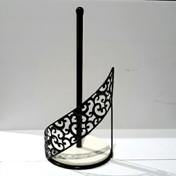 DANBURY COLLECTION Kitchen New Freestanding Sleek Black Metal Paper